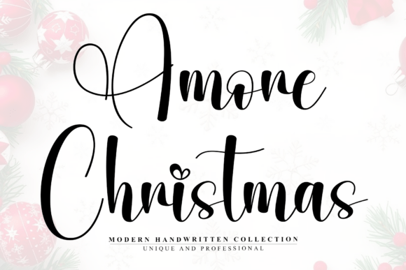 Amore Christmas: A Premium Font for Elegant Branding