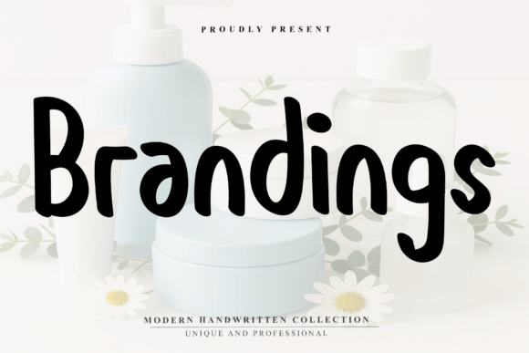 Brandings Font: A Handwritten Typeface for Warm Business Identity