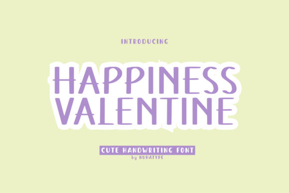 Happiness Valentine: A Handwritten Font for Editorial Design