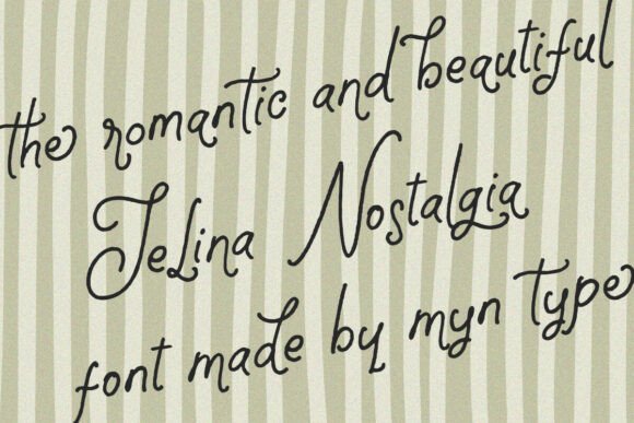 Jelina Nostalgia: A Natural Script Font for Editorial Design