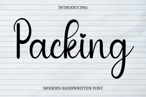 Packing: A Handwritten Typeface for Modern Web Design