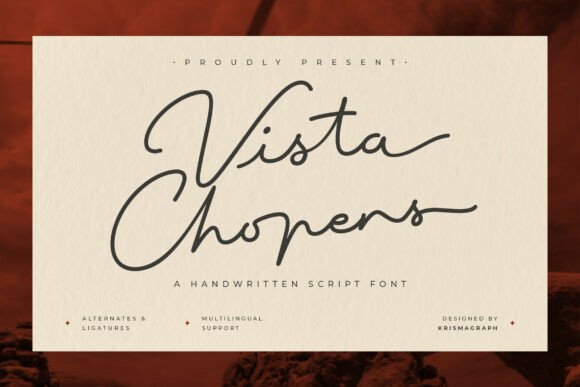 Vista Chopers: The Script Font That Elevates Small Business Brands